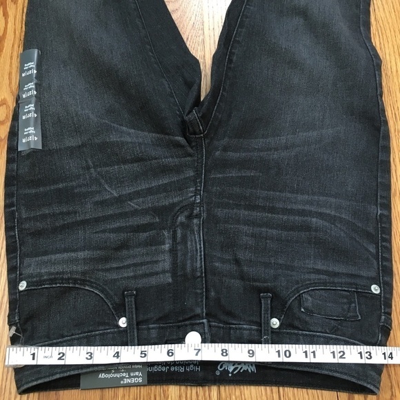 Wassino High Rise Jeggings Black Stretch Skinny Jeans - Picture 8 of 15